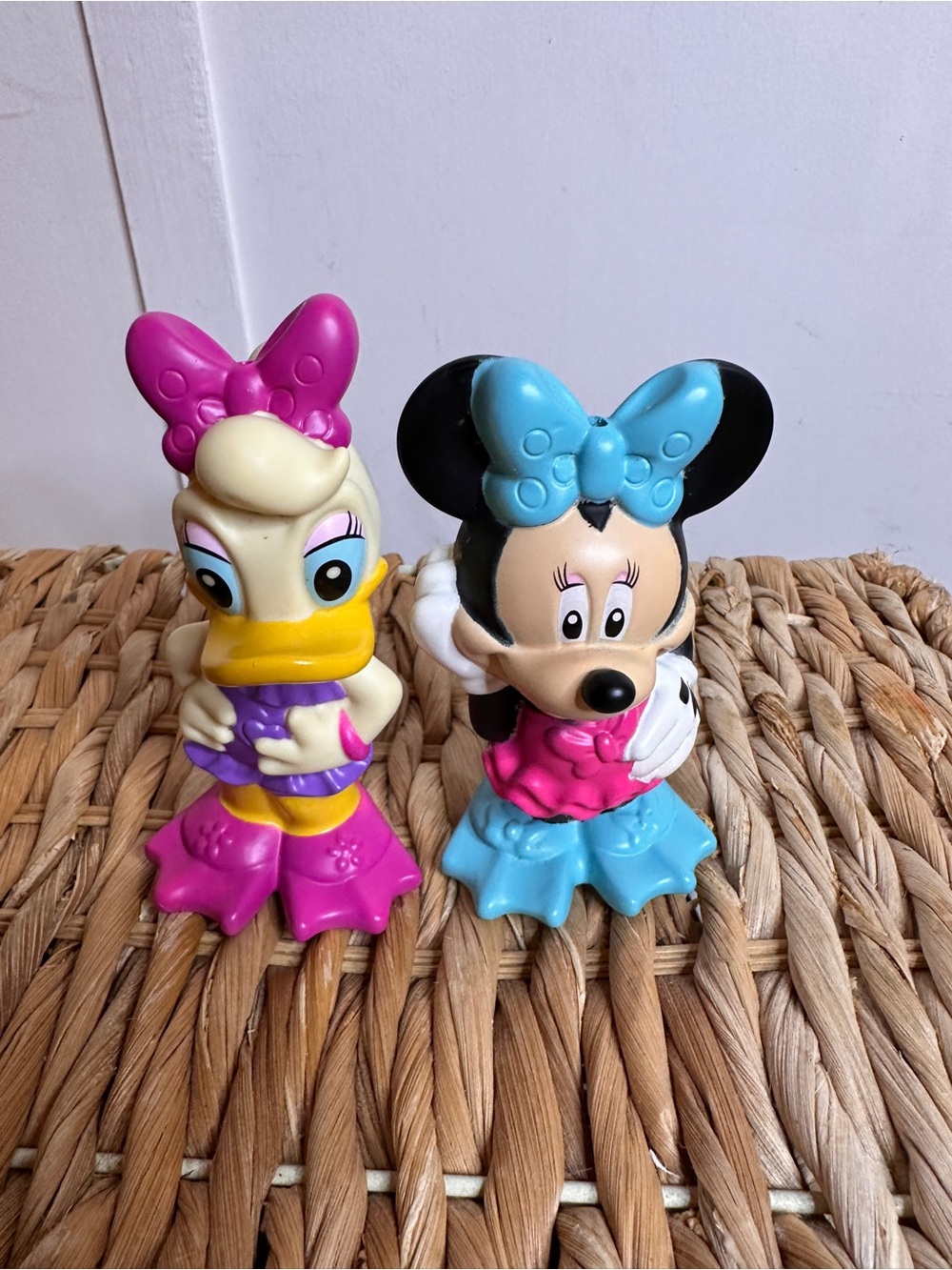 Mattel Minnie Mouse & Daisy Duck Vinyl Figures - Pink, Blue, Yellow